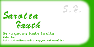 sarolta hauth business card